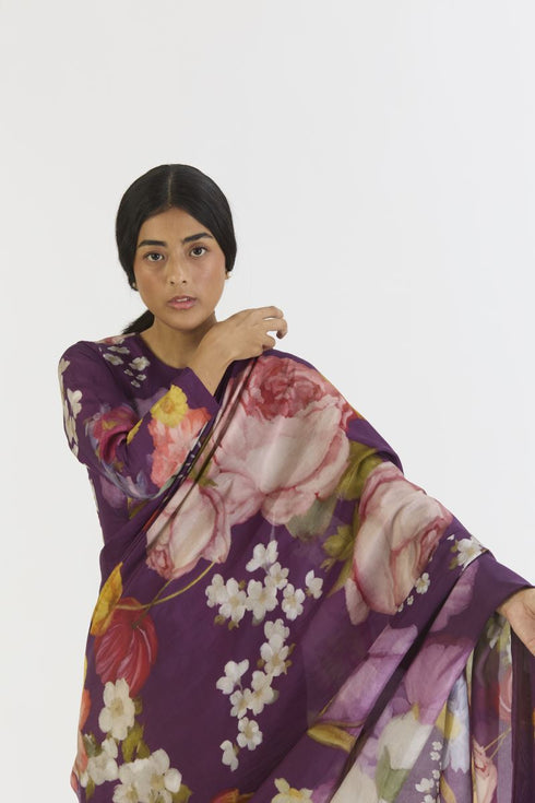 Jamun purple sari