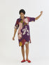 Jamun purple short collared dress