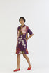 Jamun purple short collared dress