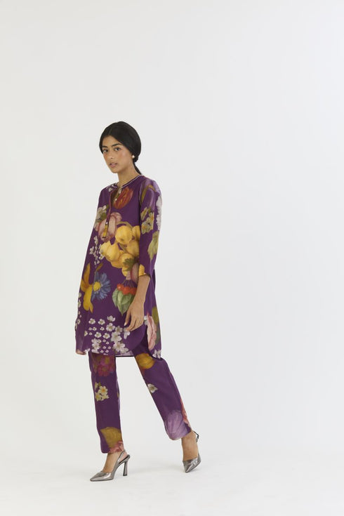 Jamun purple short kurta set
