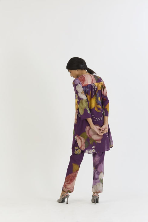 Jamun purple short kurta set