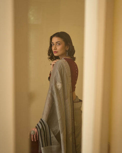 Janki mehroon blouse