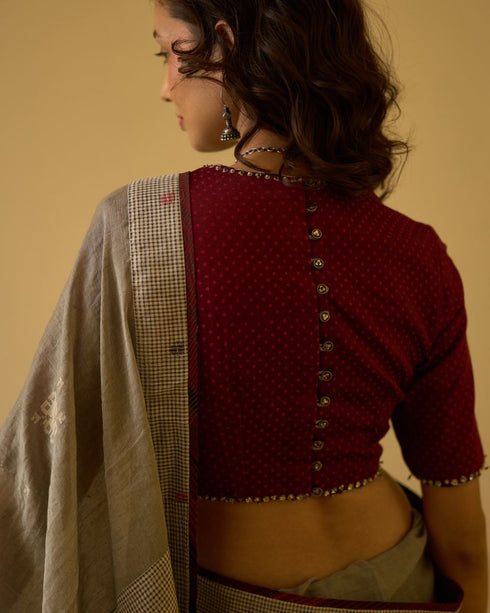 Janki mehroon blouse