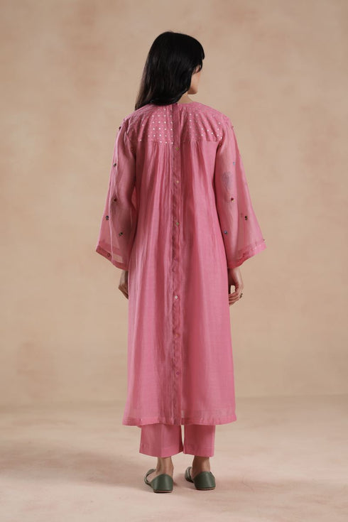 Jheel pink kurta set