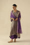 Jhoomar purple kurta set