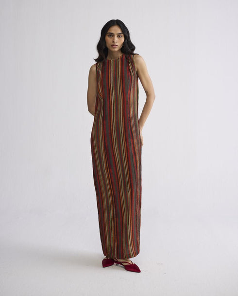 Jilian crepe pintuck dress
