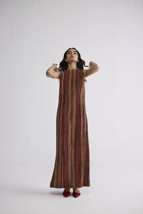 Jilian crepe pintuck dress