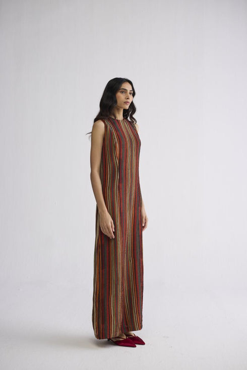 Jilian crepe pintuck dress