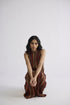 Jilian crepe pintuck dress