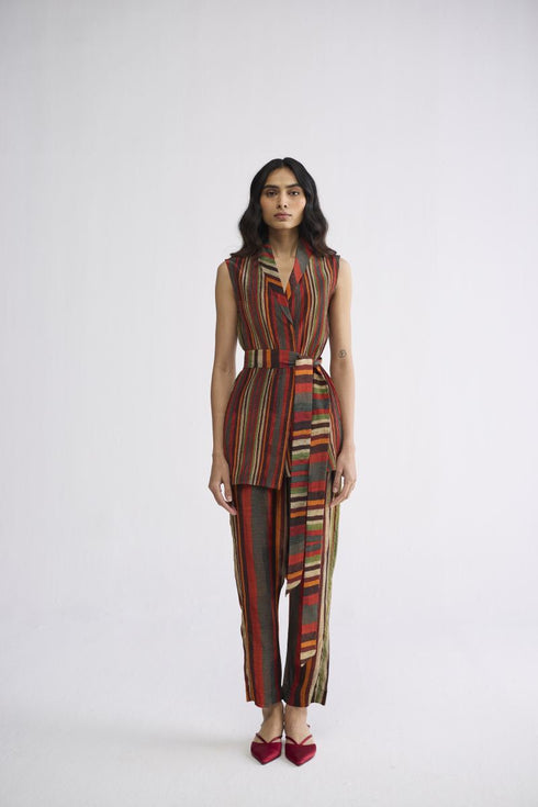 Jilian pintuck jacket and pants set