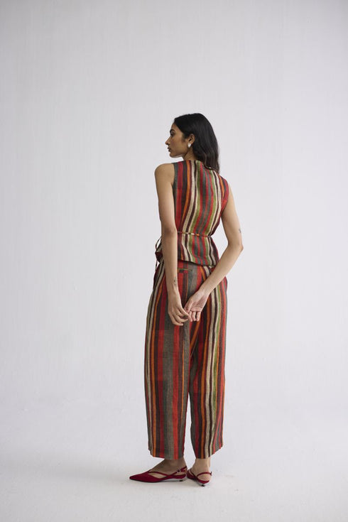 Jilian tie up waistcoat and pants set