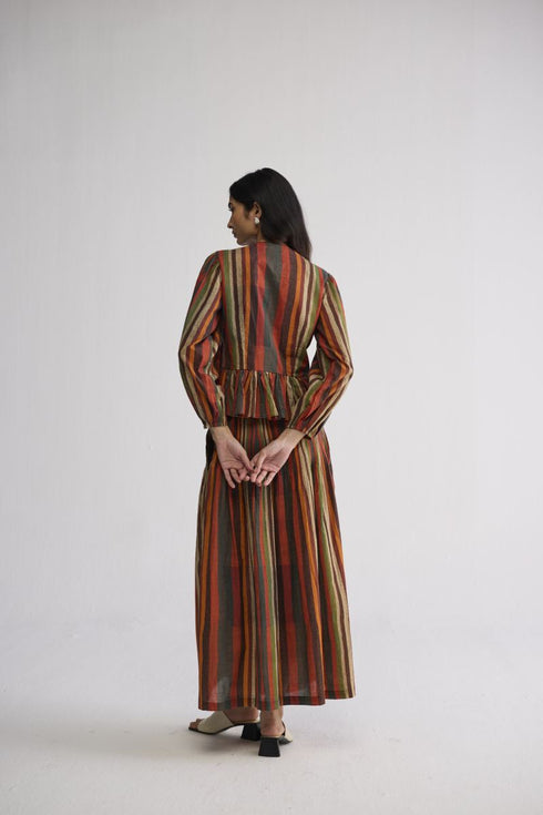 Jilian top and pintuck skirt set