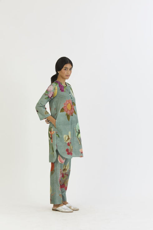 Juniper shades of blue short kurta set