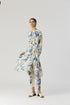 Juno blue side wrap kurta set