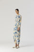 Juno blue side wrap kurta set