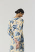 Juno blue side wrap kurta set