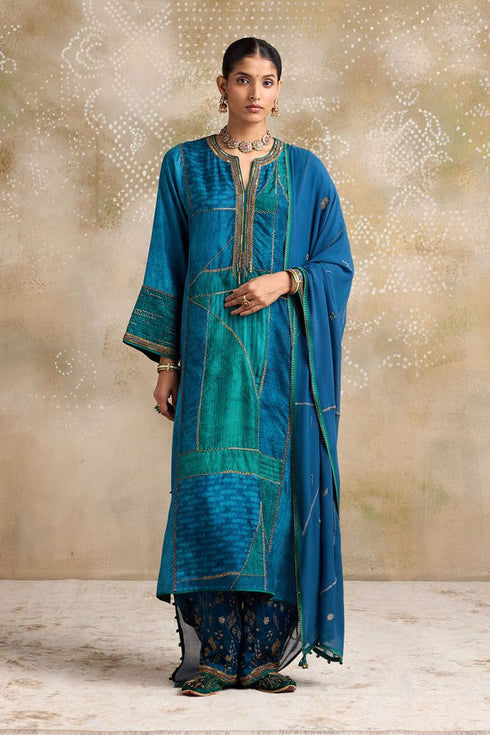Kaashvi blue phiran kurta