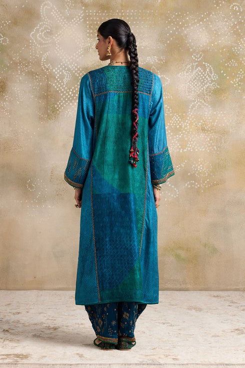 Kaashvi blue phiran kurta
