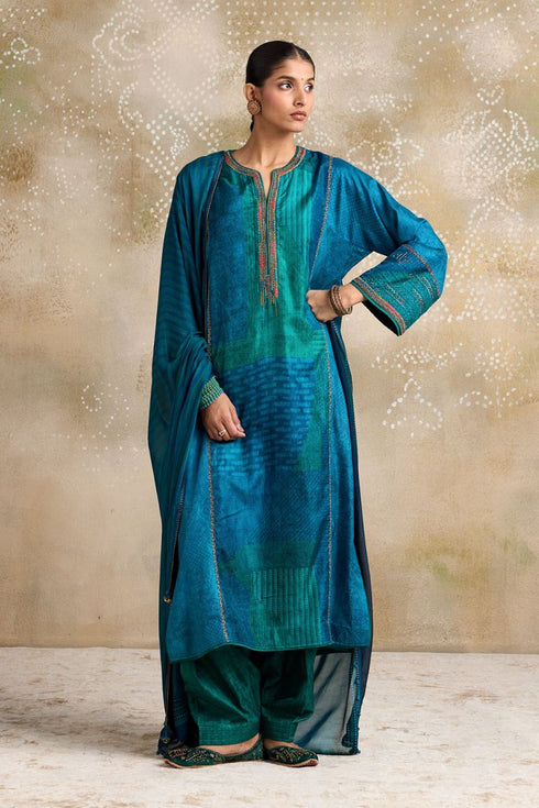 Kaashvi blue printed salwar