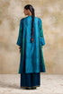Kaashvi blue v-neck kurta