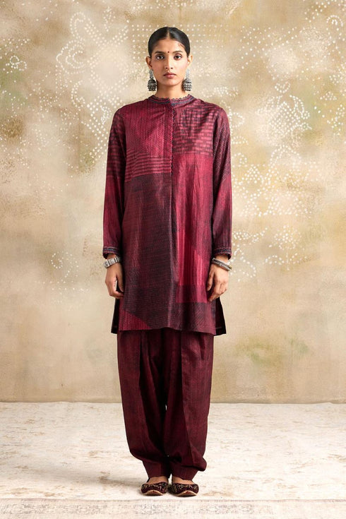 Kaashvi maroon kurta