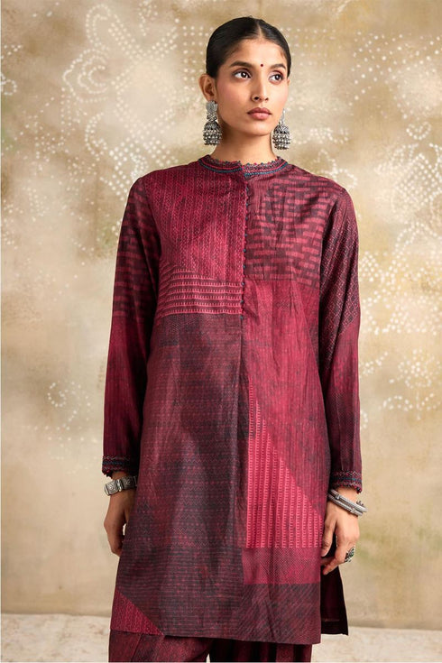 Kaashvi maroon kurta