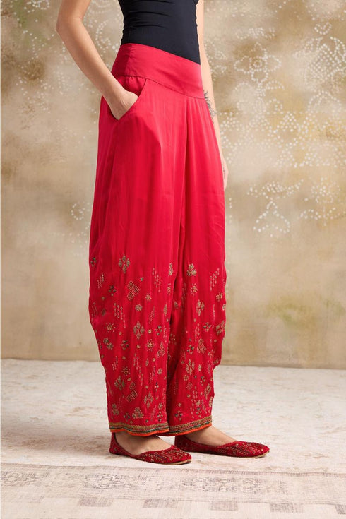 Kaashvi pink cowl ijar pants