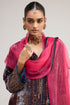 Kainaat fuchsia organza stole