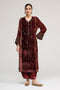 Kainaat maroon heavy phiran kurta