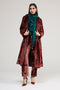 Kainaat maroon long coat