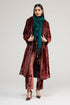 Kainaat maroon long coat