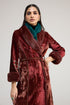 Kainaat maroon long coat
