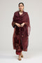 Kainaat maroon organza dupatta