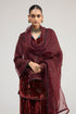 Kainaat maroon organza dupatta