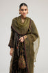 Kainaat olive green organza dupatta