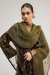 Kainaat olive green organza dupatta