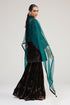 Kainaat teal organza stole