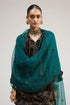 Kainaat teal organza stole