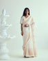 Kashidakari ivory sari with blouse