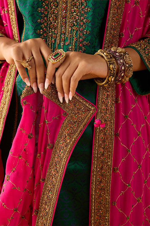 Kashi fuchsia heavy dupatta