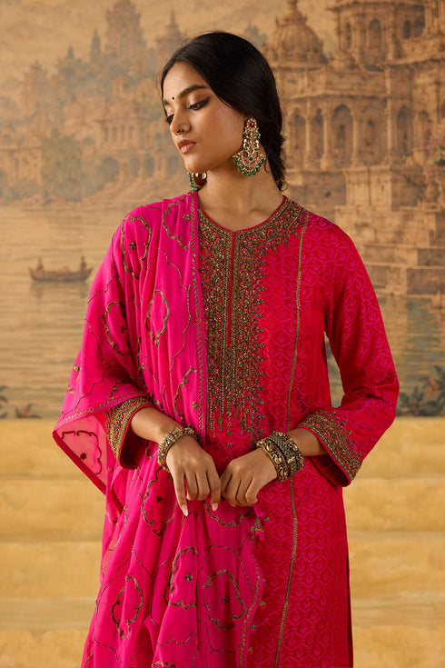 Kashi fuchsia stole