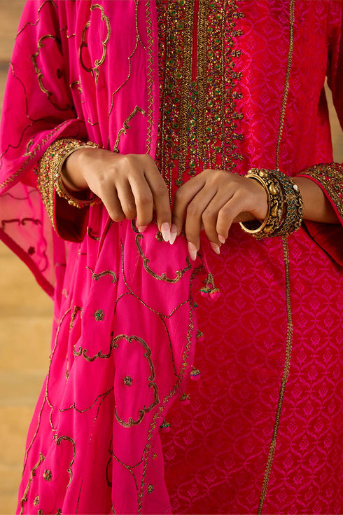 Kashi fuchsia stole