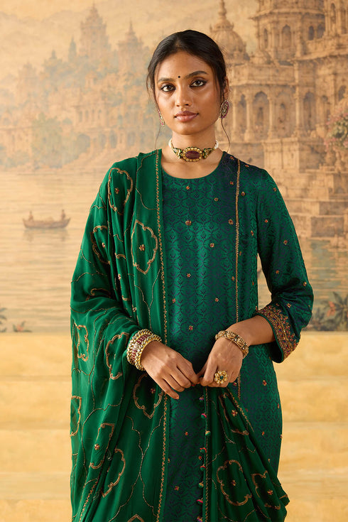 Kashi green dupatta