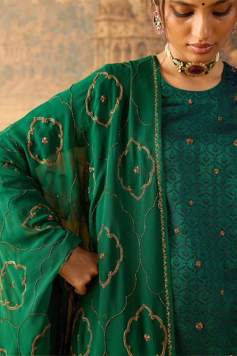 Kashi green dupatta