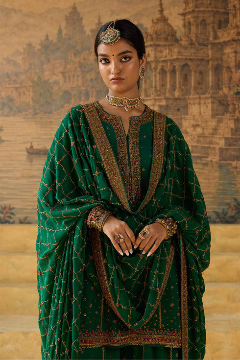 Kashi green heavy dupatta