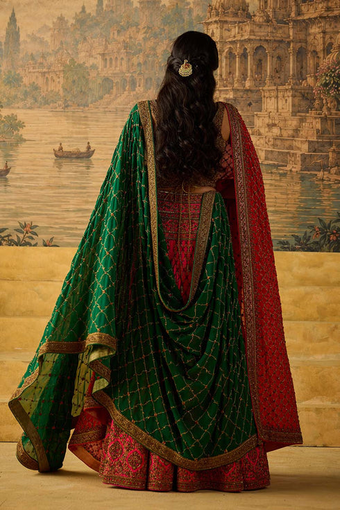 Kashi green heavy dupatta