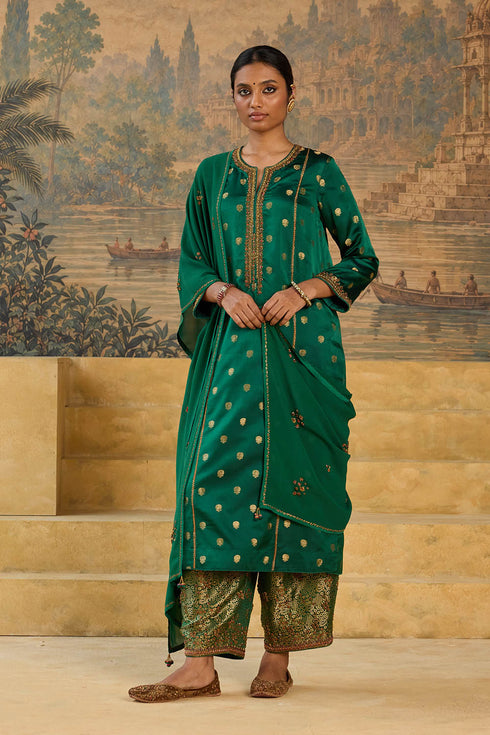 Kashi green phiran kurta