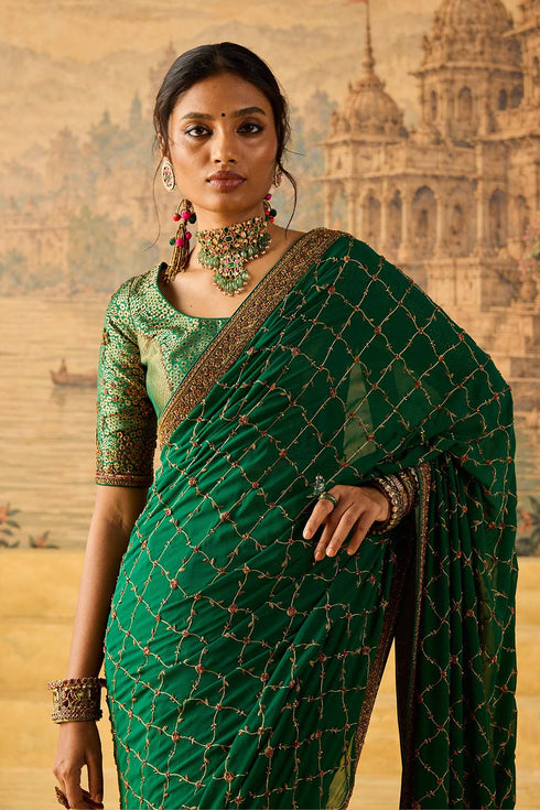 Kashi green sari