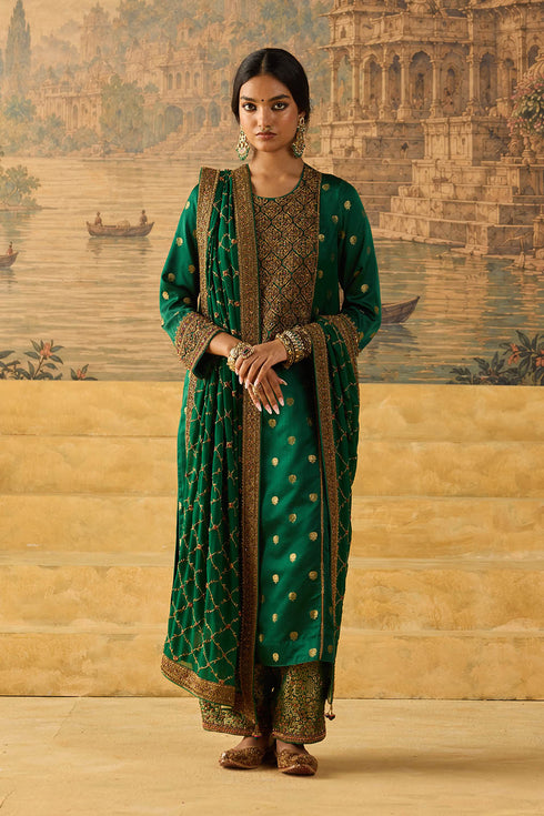 Kashi green yoke kurta