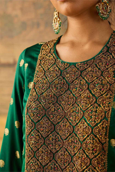 Kashi green yoke kurta